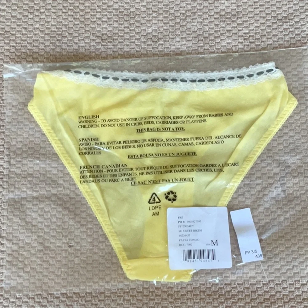 FREE PEOPLE - So Sweet Bikini, Pasta Combo (Yellow w/ Black), M & L
